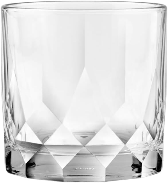 ocean connexion double rock, set of 6, clear, 350 ml, p02807, rock glass, double rock glass, lowball glass, water glass, whiskey glass, whisky glass, old fashioned glass, scotch glass