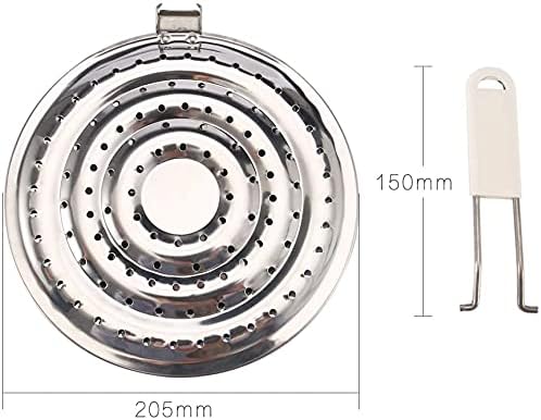 dele 2 pack double thickening heat diffuser reducer flame guard simmer plate, stainless steel for electric and gas stovetops