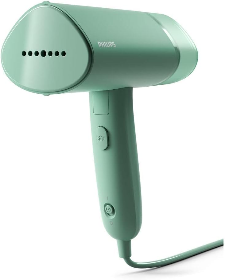 philips series 3000 sth3010 compact garment steamer, foldable handheld steam iron, travel handy garment steamer