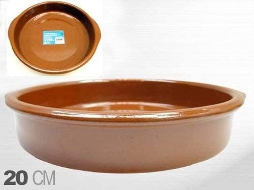 arte glazed terracotta round oven safe serving baking tray tapas snack dish plate (single 20cm)