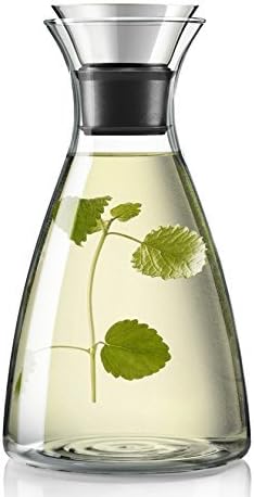 artcome 55 oz heat resistant borosilicate water carafe glass pitcher with stainless steel flow lid