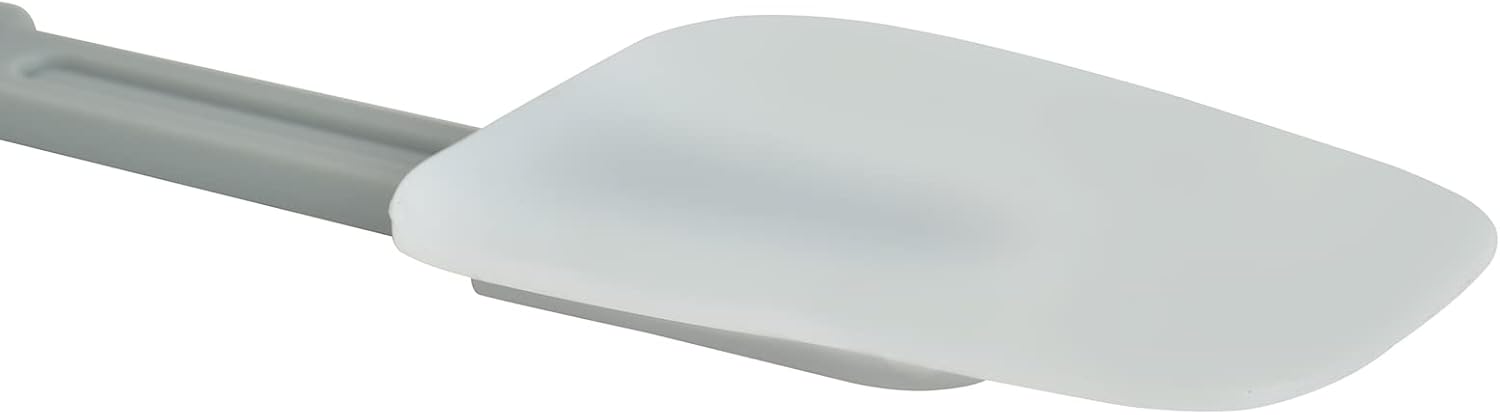 prestige silicone 2 pc spatula set|ergonomic grip|stain resistant|anti slip feature|heat resistant grey