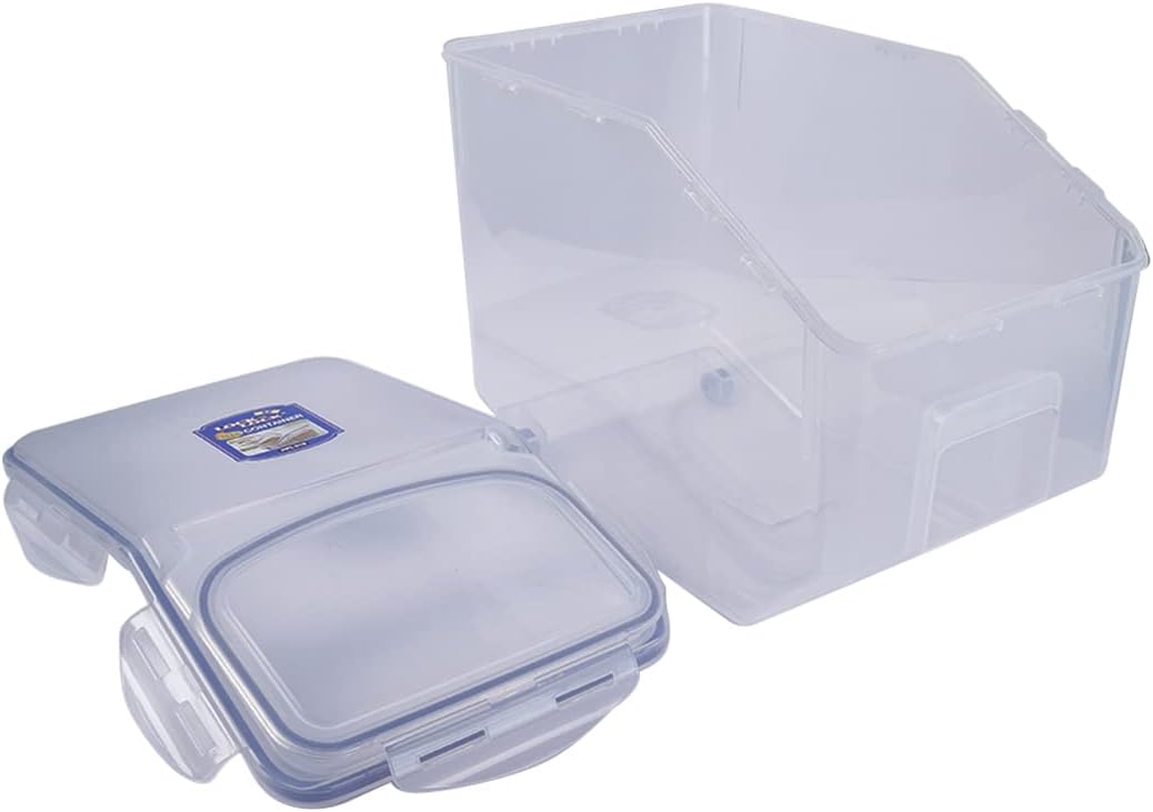 locknlock lock & lock hpl510 bulk storage bins food storage container with wheels, clear, w 13.5 x h 11.0 x l 8.9 cm, 50.7 cup, polypropylene