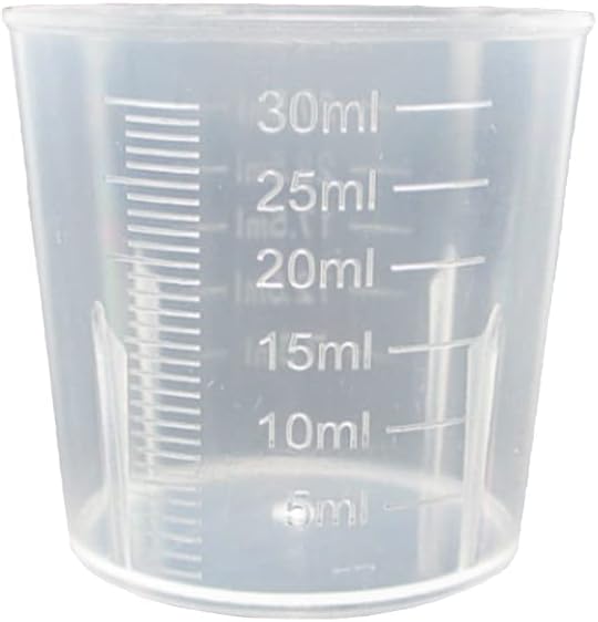 set of 10 reusable medicine cups | 1oz. (30ml) graduated plastic cups with easy to read measurements | non toxic and durable design | ideal for accurate medication dosage, supplements