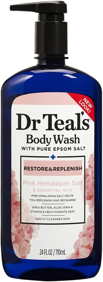 dr teal's epsom salt body wash pink himalayan 710ml