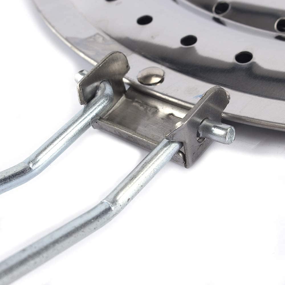 dele 2 pack double thickening heat diffuser reducer flame guard simmer plate, stainless steel for electric and gas stovetops