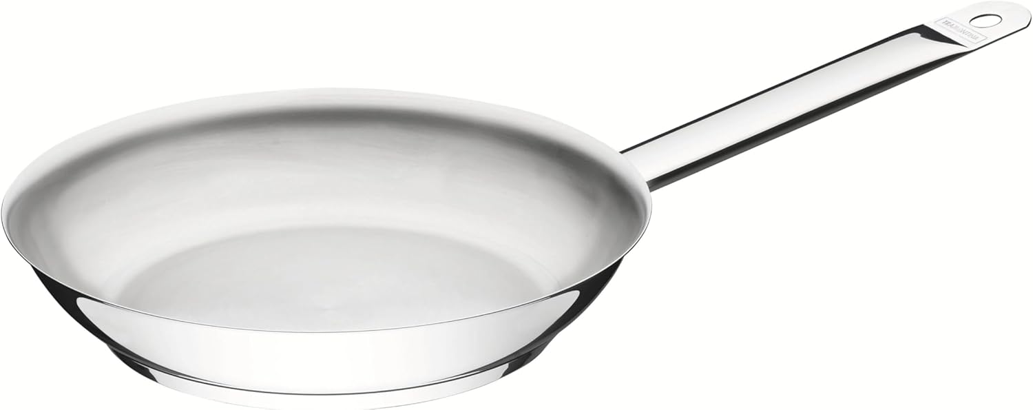tramontina professional 26cm 2l stainless steel shallow frying pan with tri ply bottom