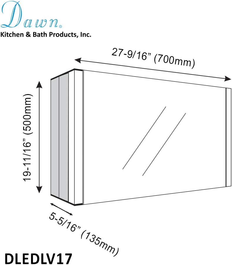 dawn dledlv17 bathroom mirror one size