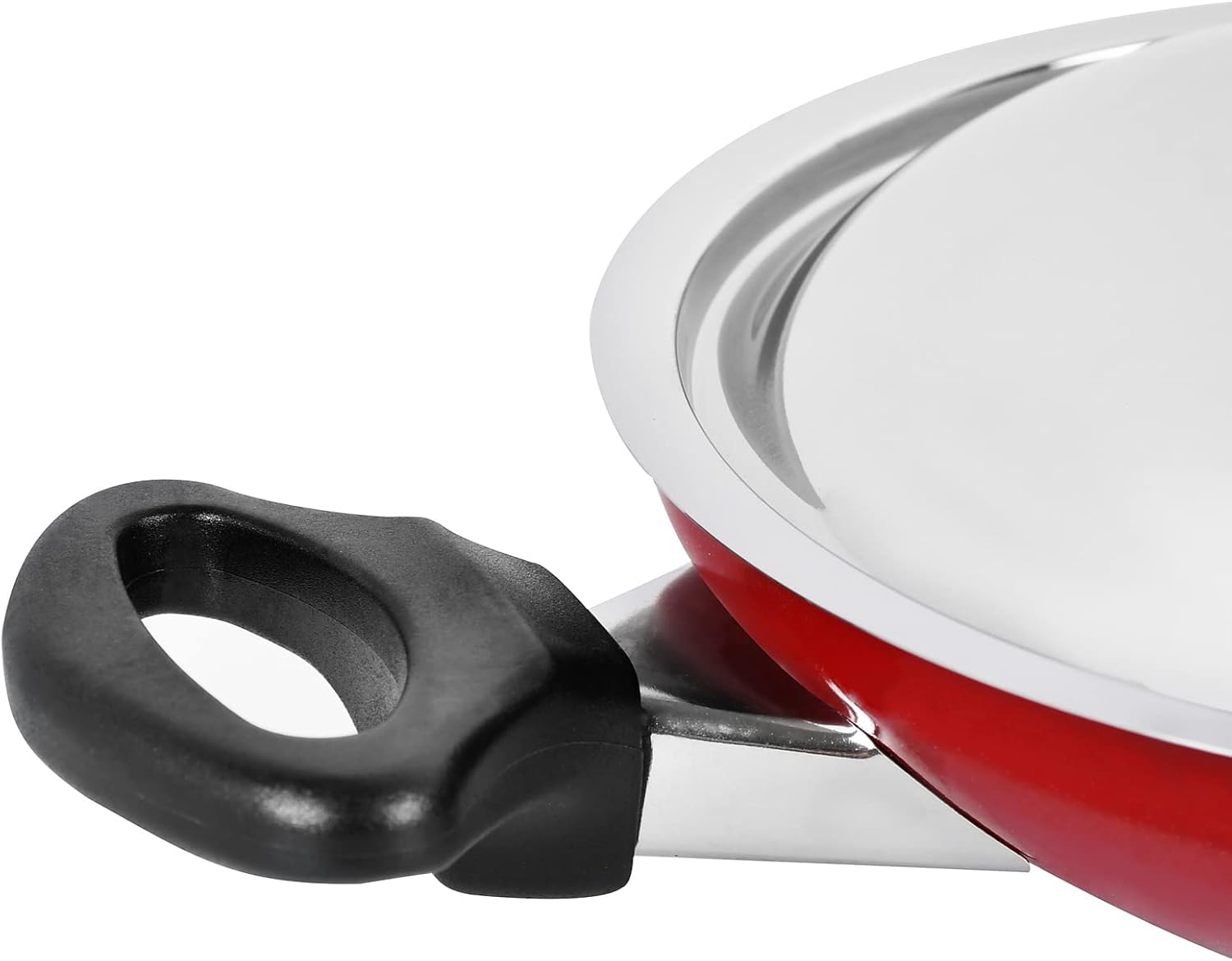prestige appachatti with stainless steel lid, 20 cm, red