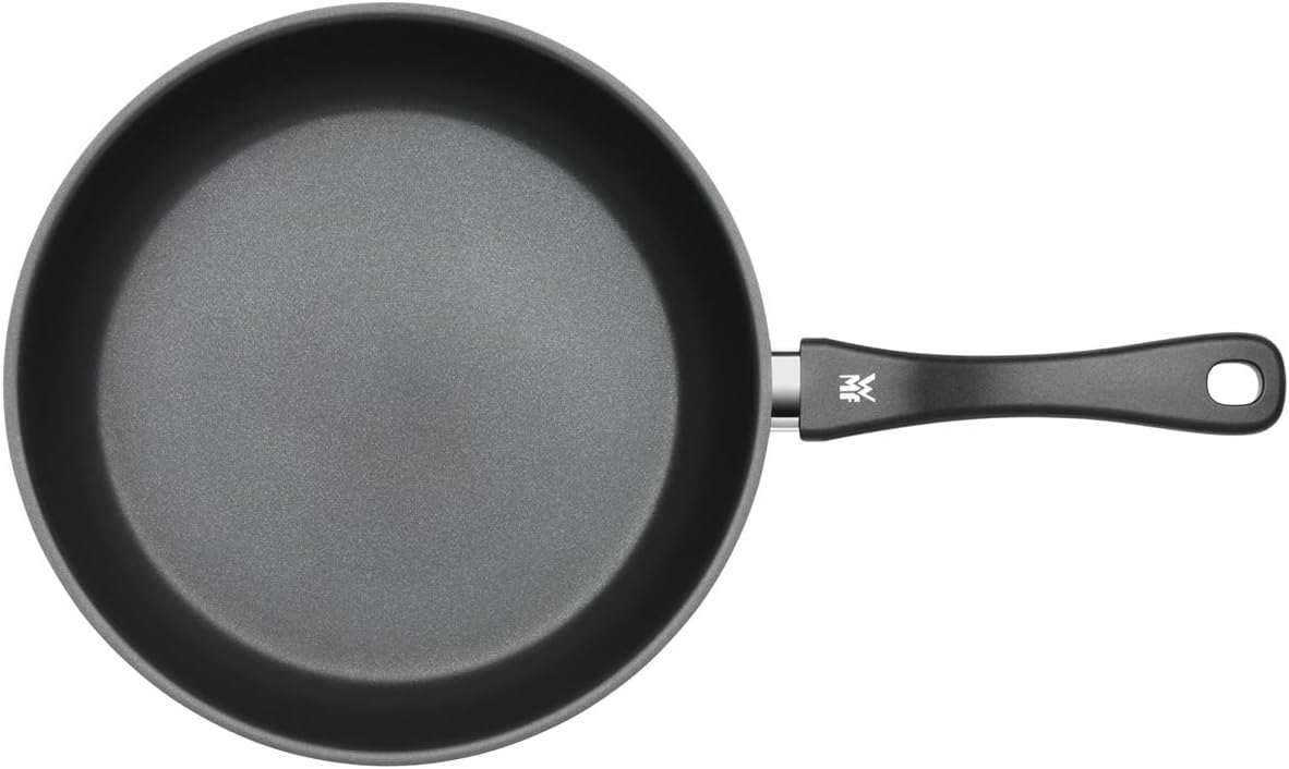 wmf devil 3 piece frying pan set 24, 20, 28 cm, induction, cromargan stainless steel coated, plastic handle