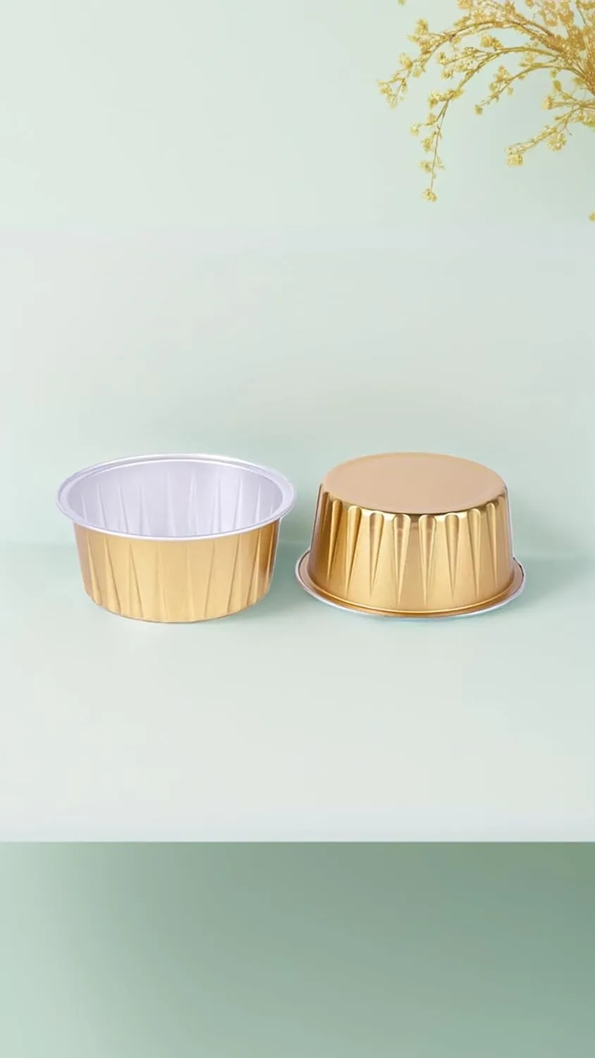 Sweet seven Convenient Cupcake Ramekins Set | 50 Disposable 7oz Cups with Lids | Muffin Baking Cups for Weddings & Birthdays | Easy Cleanup for Parties