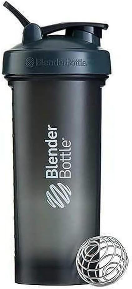 blender bottle blenderbottle classic v2 shaker perfect for protein shakes and pre workout, clear/black 20 ounce c03595