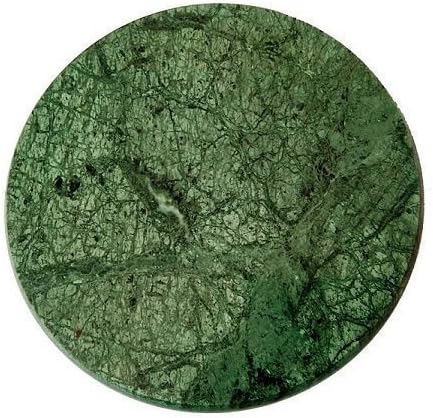 n'a chakla or granite roti maker or handmade round rolling pin board/cheese platter, serving tray with anti skid bottom (green, 10 inch)||rolling board chakla belan chapati maker