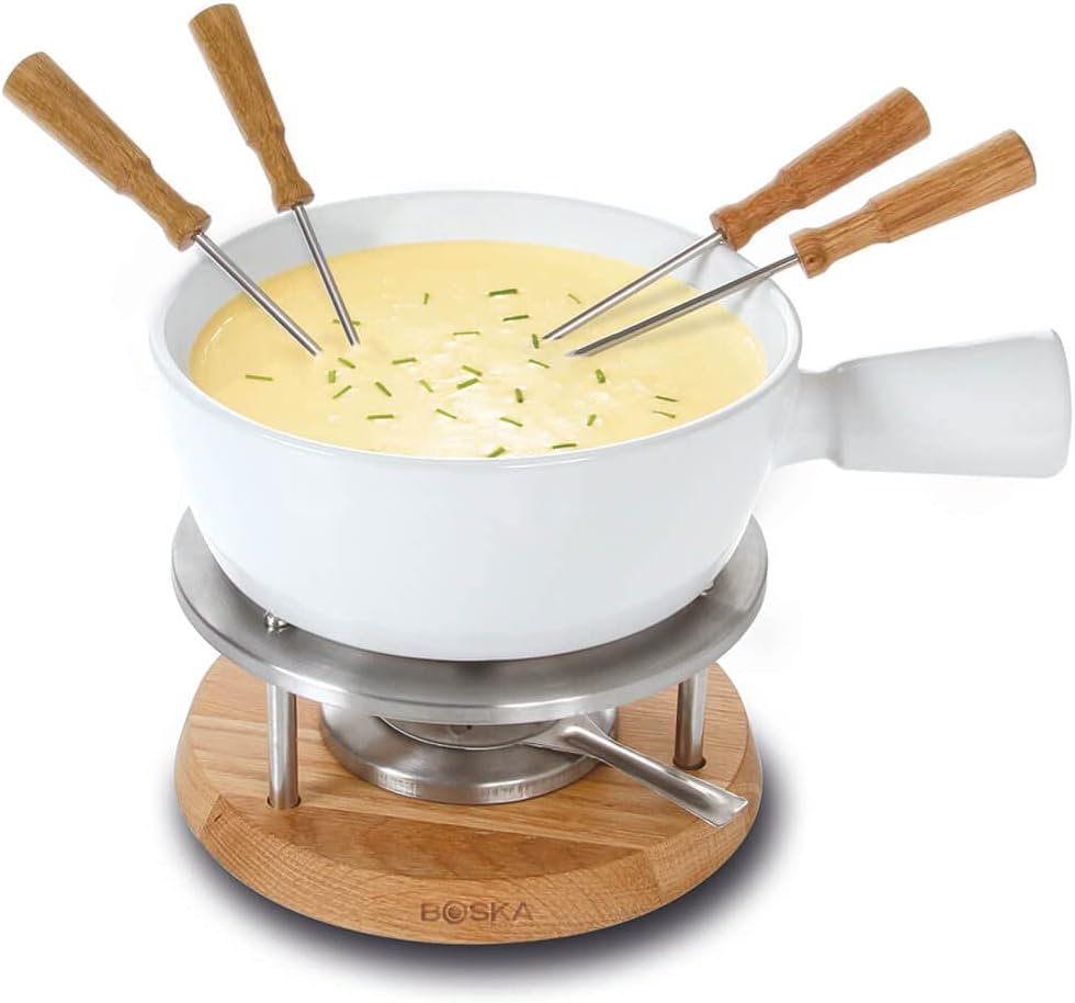 boska fondue set bianco for 965 grams of melted cheese 1,3 l
