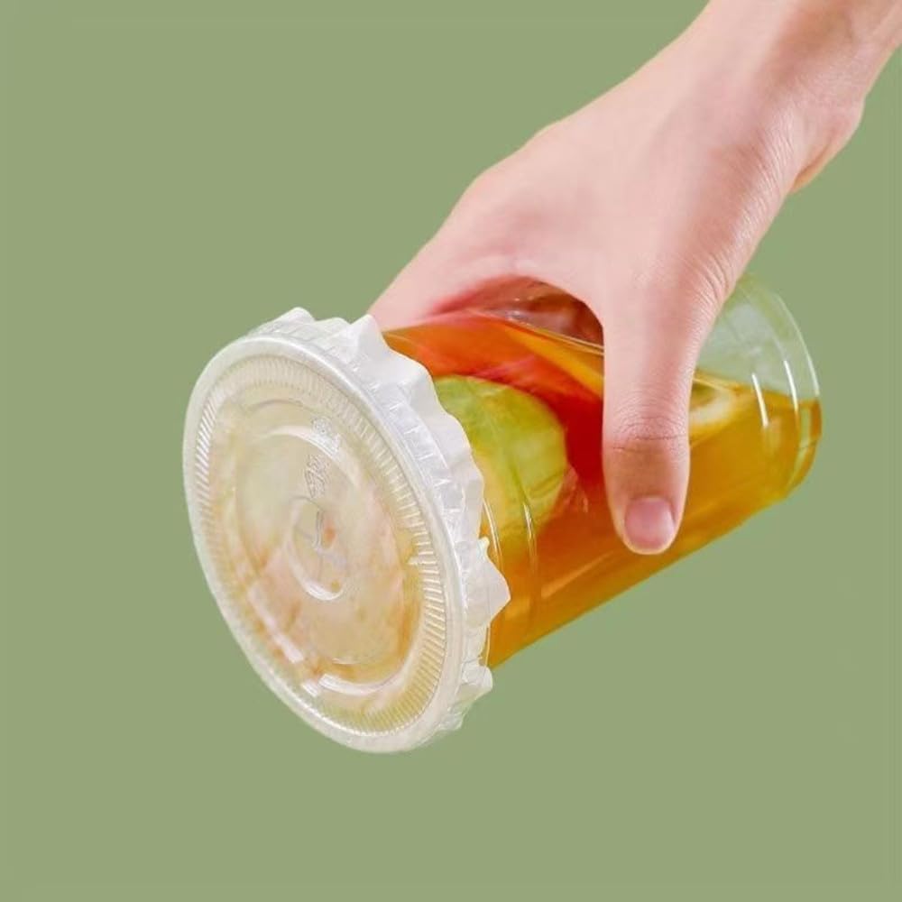oasisgalore 500 pcs white leak proof cup cap lid liners,round sealing paper pads waterproof spill proof paper for plastic drink cup,milk tea coffee beverage cup leak proof film sealing film (4.5 inch)