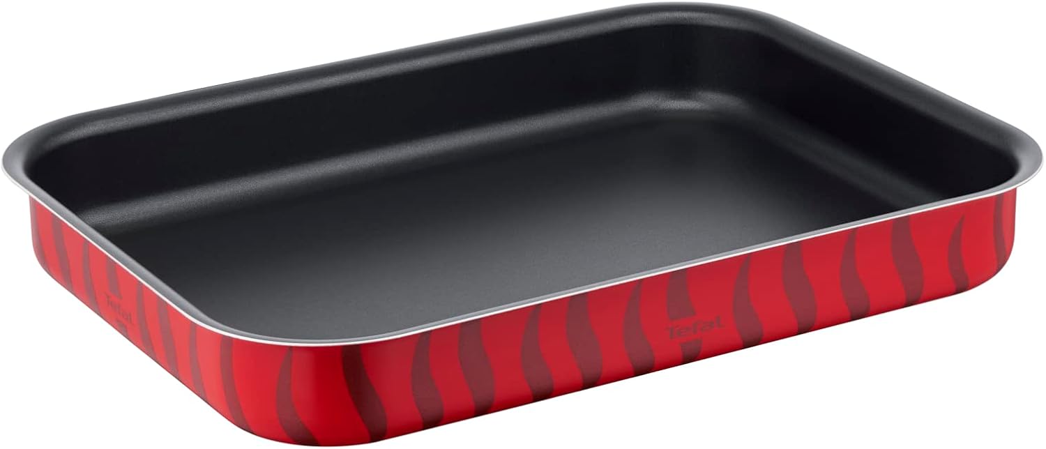 tefal baking pans | les spécialistes 3 piece set | oven dishes: 22x29cm 24x31cm 27x37cm |non stick coating | aluminum | heat diffusion | easy cleaning | made in france | 2 years warranty | j5715482