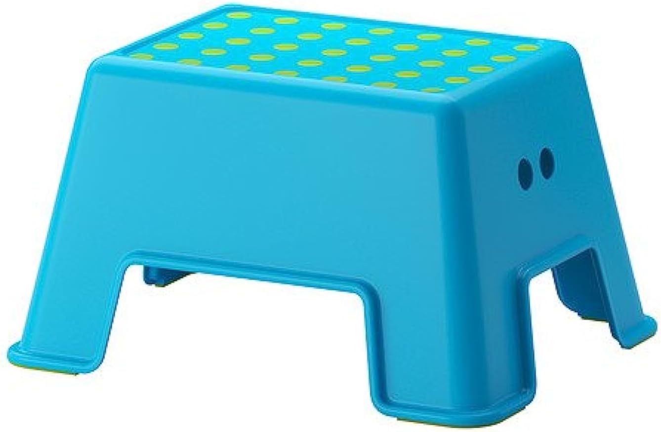 bathroom stool, blue