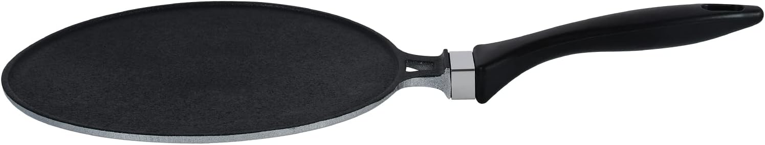 prestige cast iron tawa 28 cm pr80954, black