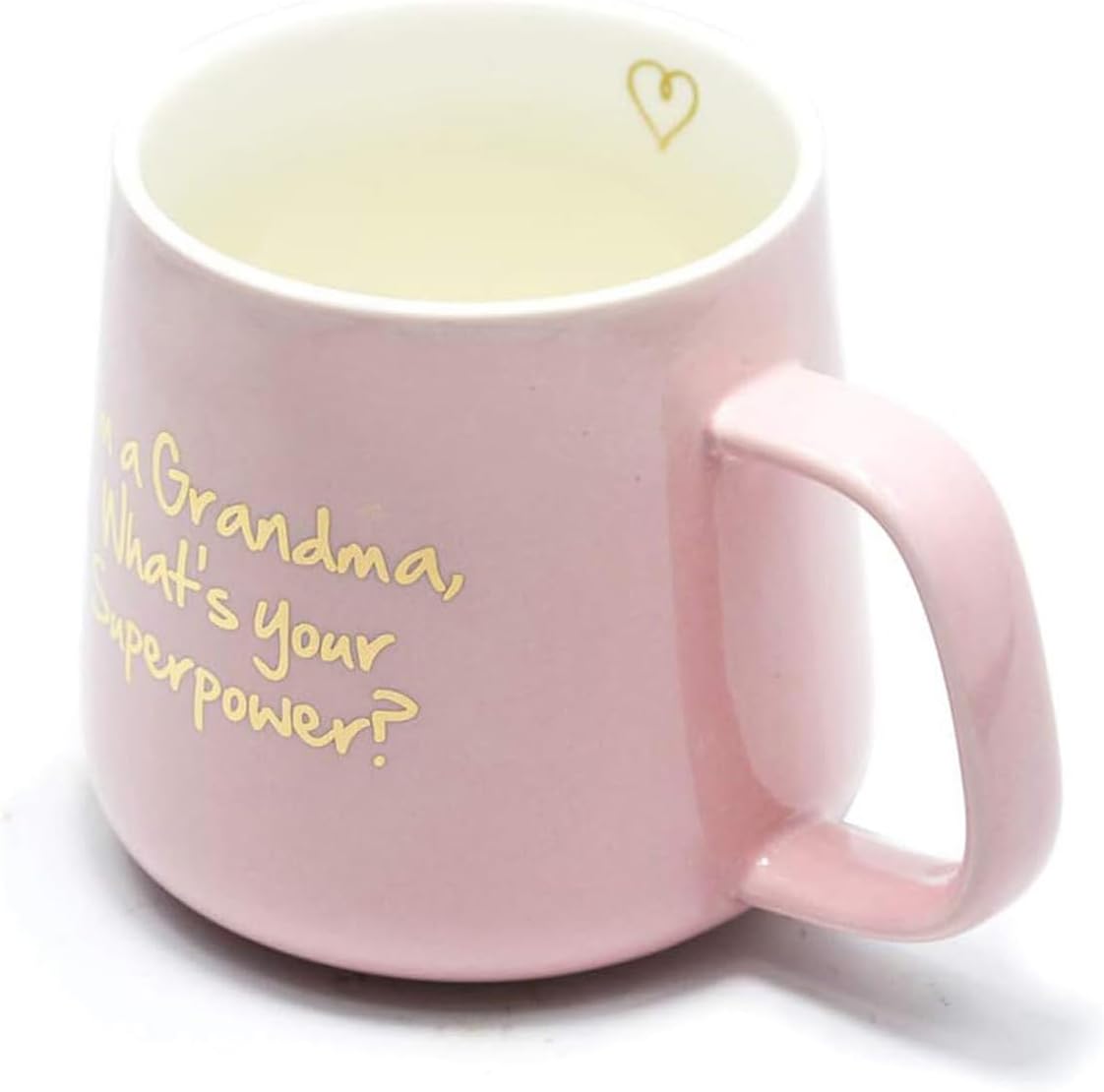 yalucky coffee mug gift for grandma mothers day i'm a grandma what's your superpower ceramic tea cup birthday presents for mothers and grandma pink 350ml 12oz