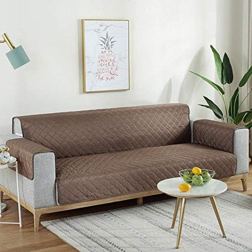 np solid color pet sofa cushion waterproof non slip anti dirty pet sofa protective cover seat cushion (color : brown, size : 2)