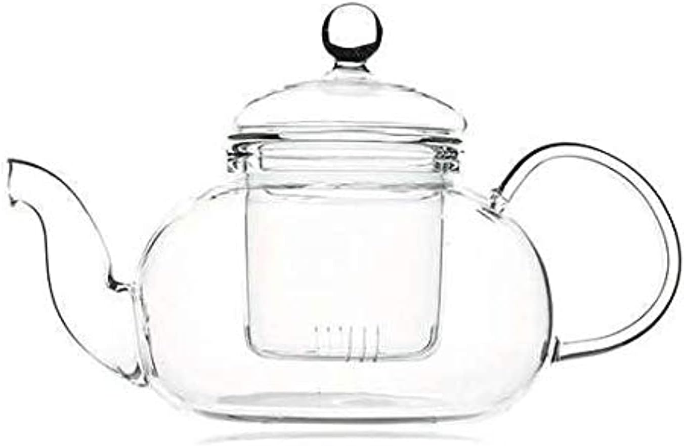 800ml handmade clear glass teapot