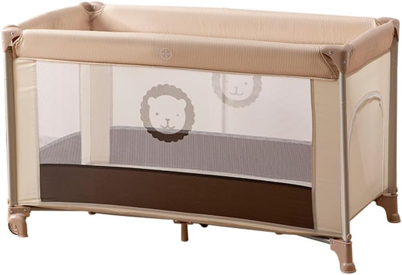 ssonlun 2 in 1 baby crib, portable playard, baby cot foldable travel bed playpen, travel crib nursery center for infant with comfortable mattress and carry bag