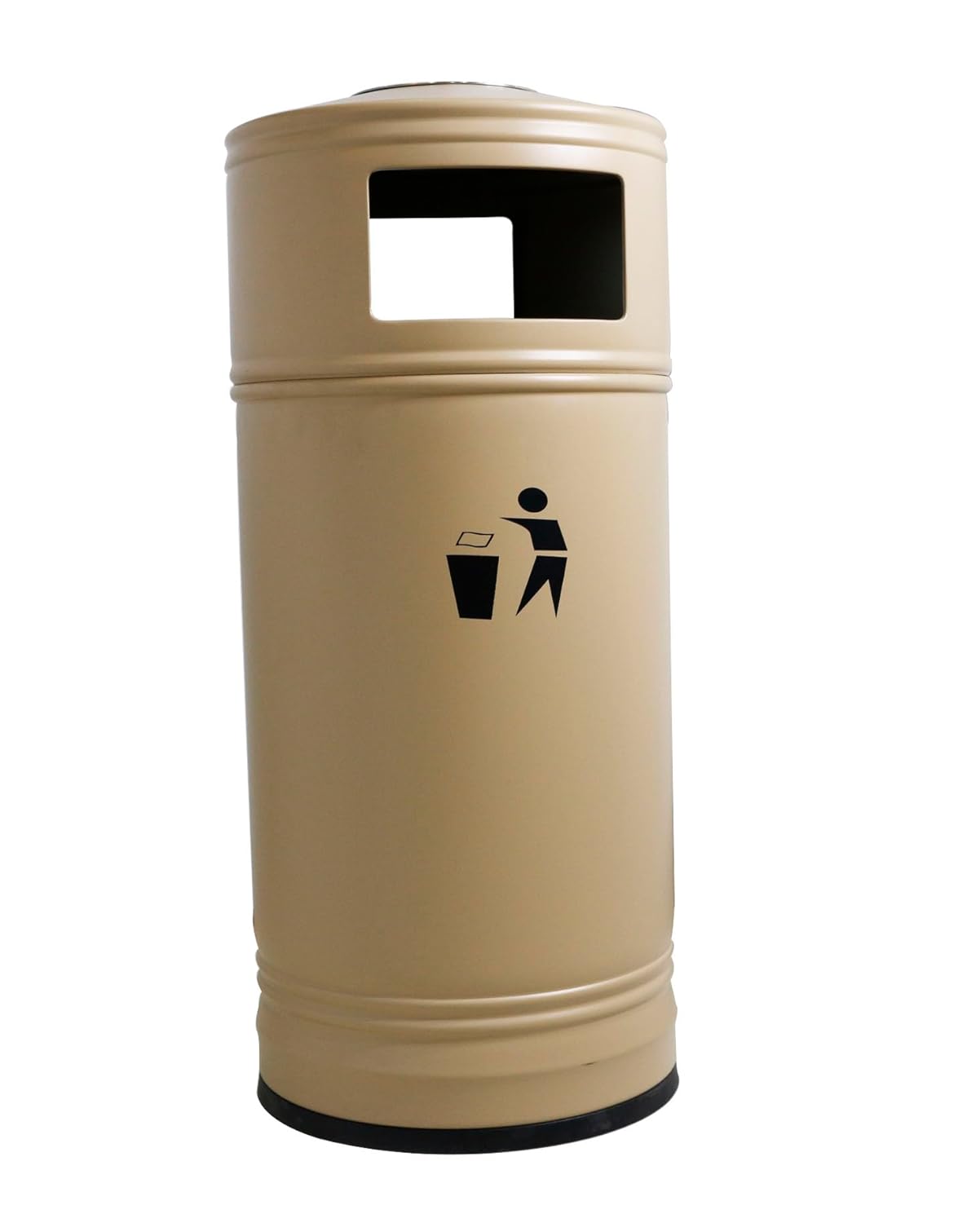 grace commercial outdoor trash can with ashtray multifunctional creative trash can ashtray outdoor waste bins (beige)