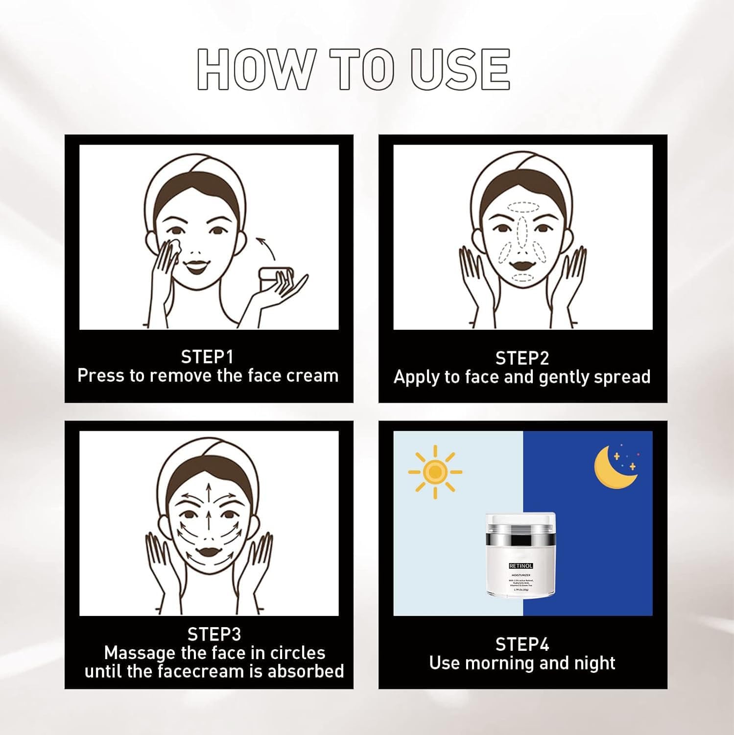 moisturising cream 50 g retinol cream for the face, retinol cream, moisturising face care gel, anti wrinkle cream, moisturising cream for dry and sensitive skin