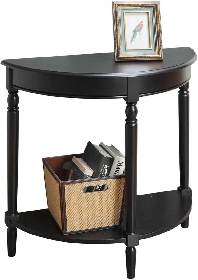 convenience concepts french country entryway table, black