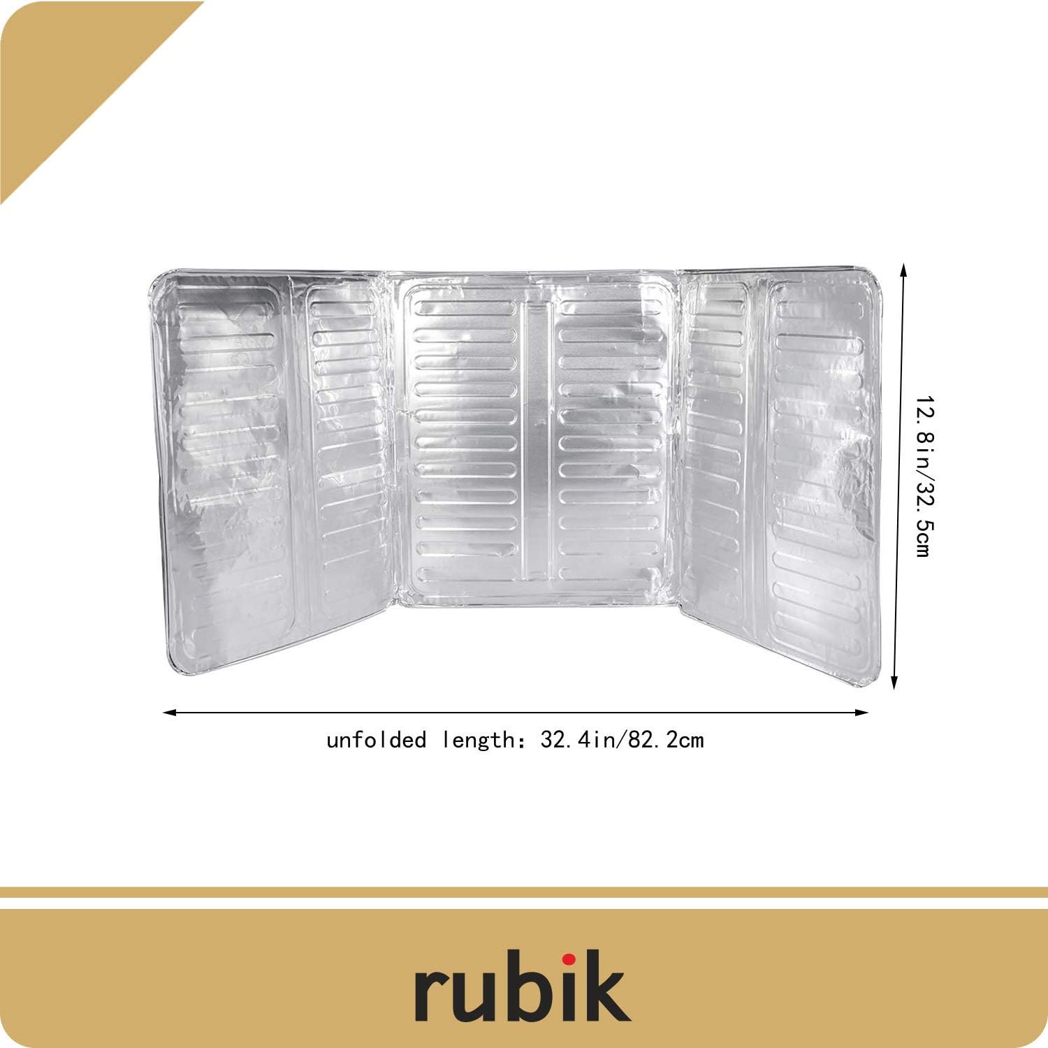 rubik oil splash guard cooking, aluminum foil gas stove oil splatter shield screen for stove top, frying pan, kitchen tool for wall oil (1, silver)