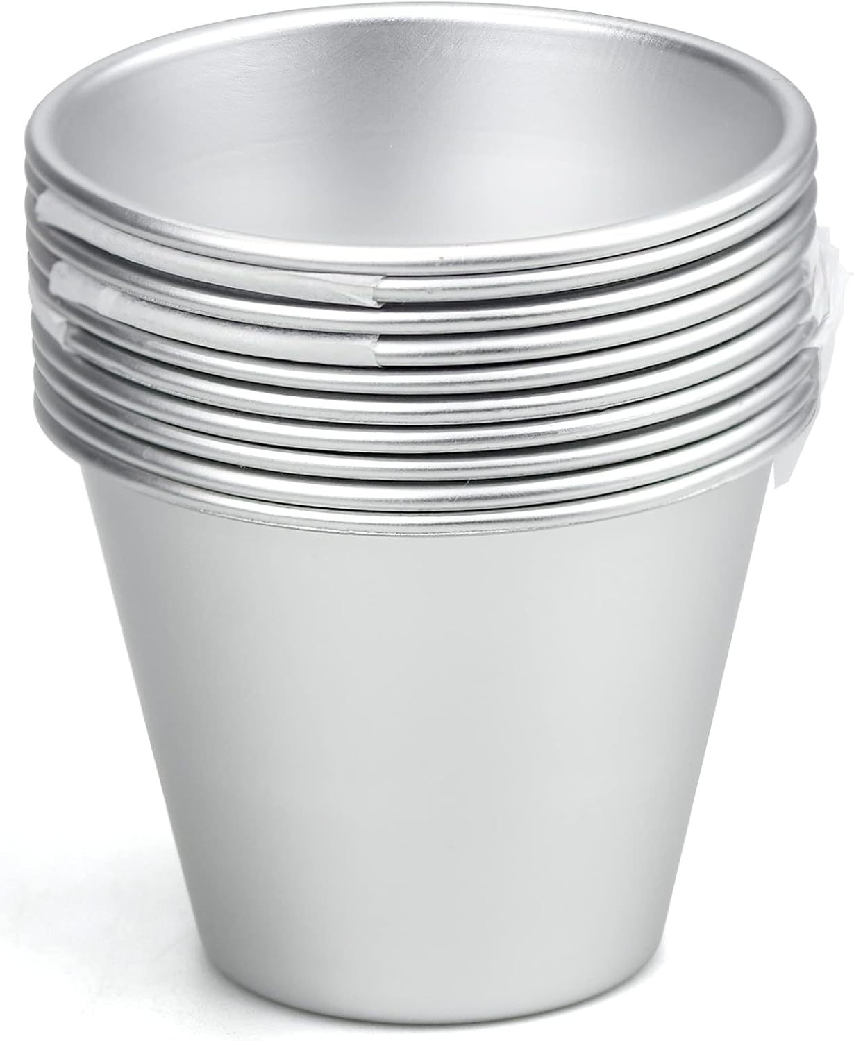 makingtec 10 pieces pudding moulds for baking, mini aluminum moulds for diy cooking pudding, cups egg tart mold muffin cupcake (7.5 * 5.8)