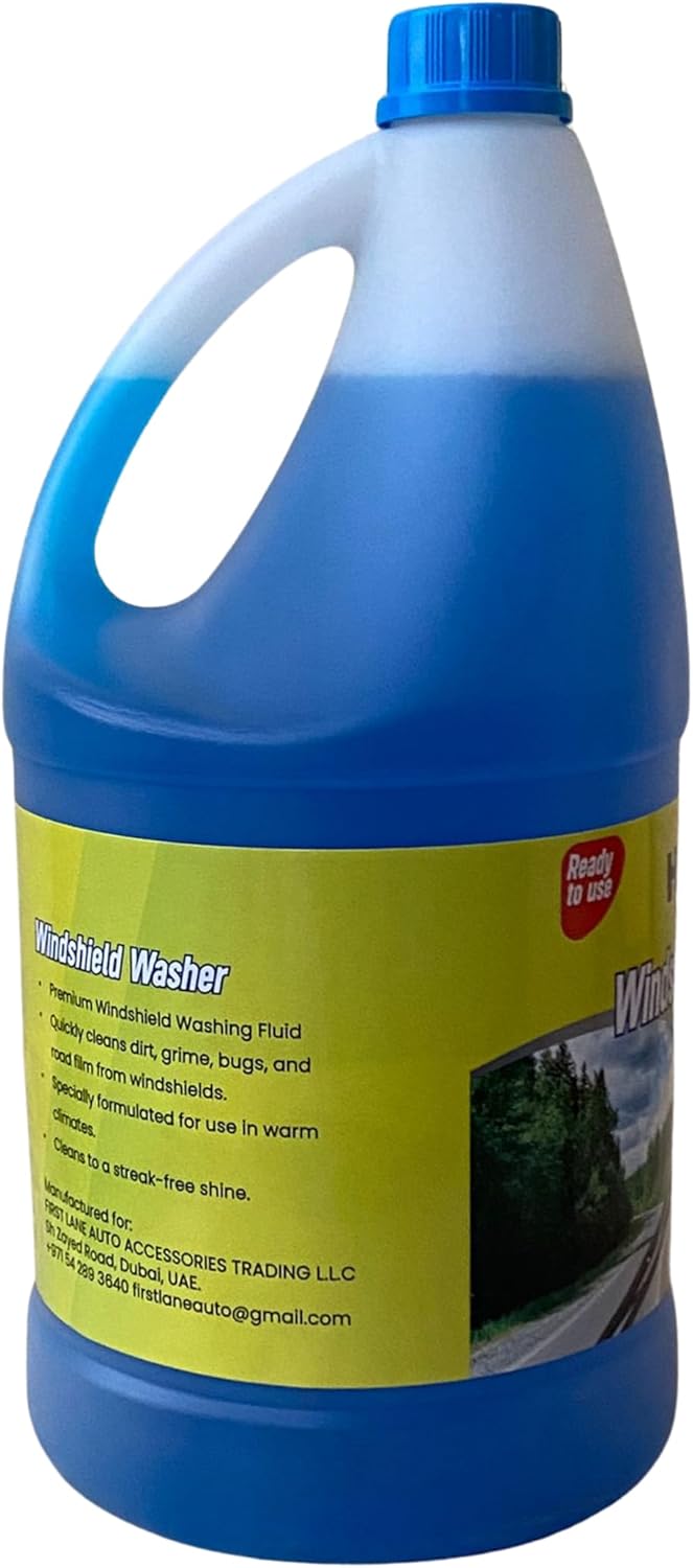 herios ready to use windshield washer fluid, car window cleaner, car glass cleaner, car washer, car windshield cleaner, 3.78 litres for windscreen washing, pre diluted