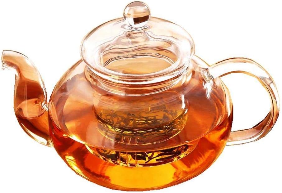 800ml handmade clear glass teapot