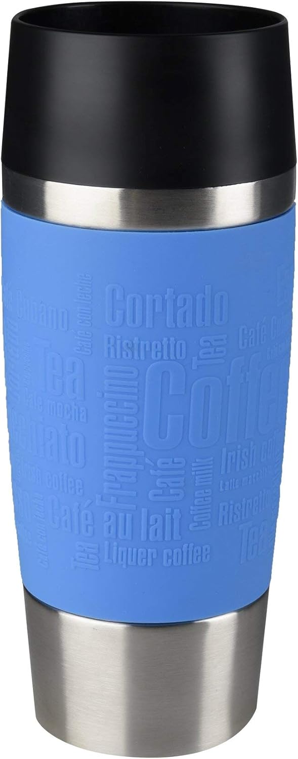 tefal 0.36 litre travel mug , light blue, stainless steel/plastic, k3086114