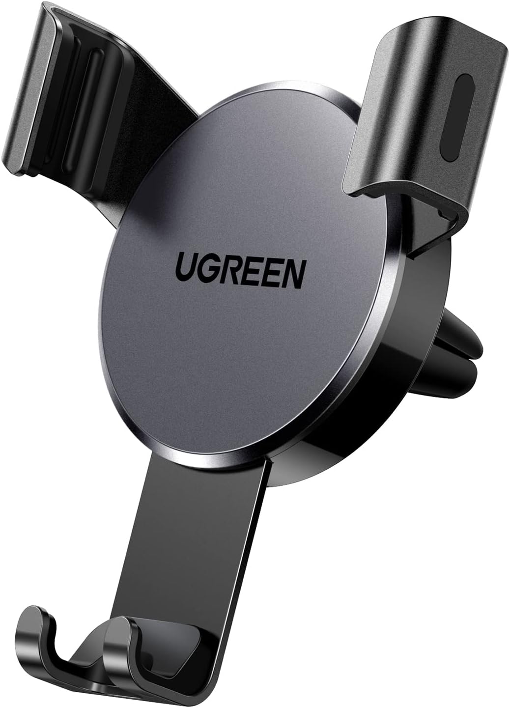 ugreen car phone holder car mount, [360° rotation for air vent], one hand auto lock, silicone clip black mobile holder, fit for iphone 16/15/14, samsung s25/24/23, 4.0 7.2" smartphone accessories