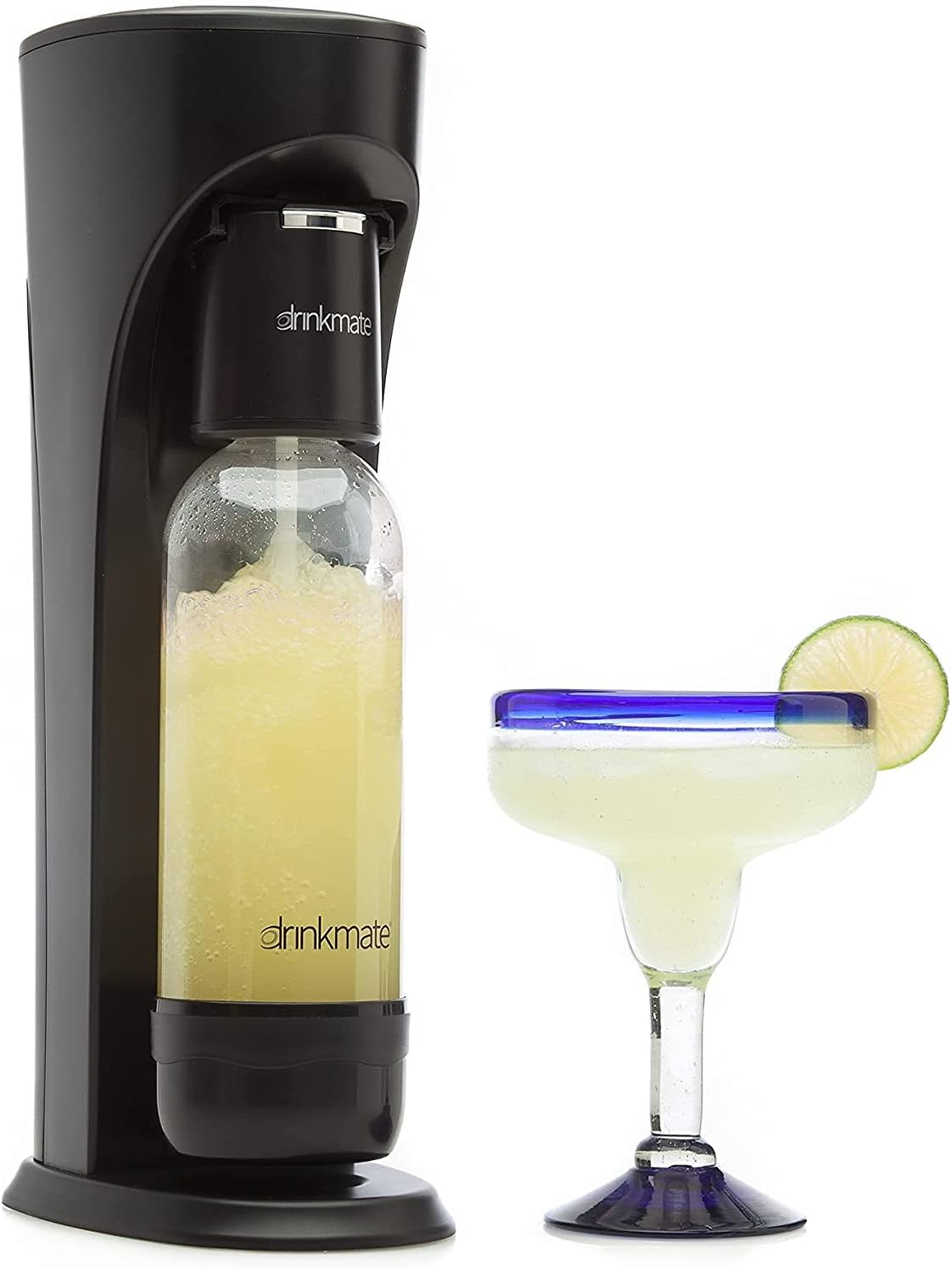 drinkmate sparkling water and soda maker with 60l co2 cylinder (matte black)