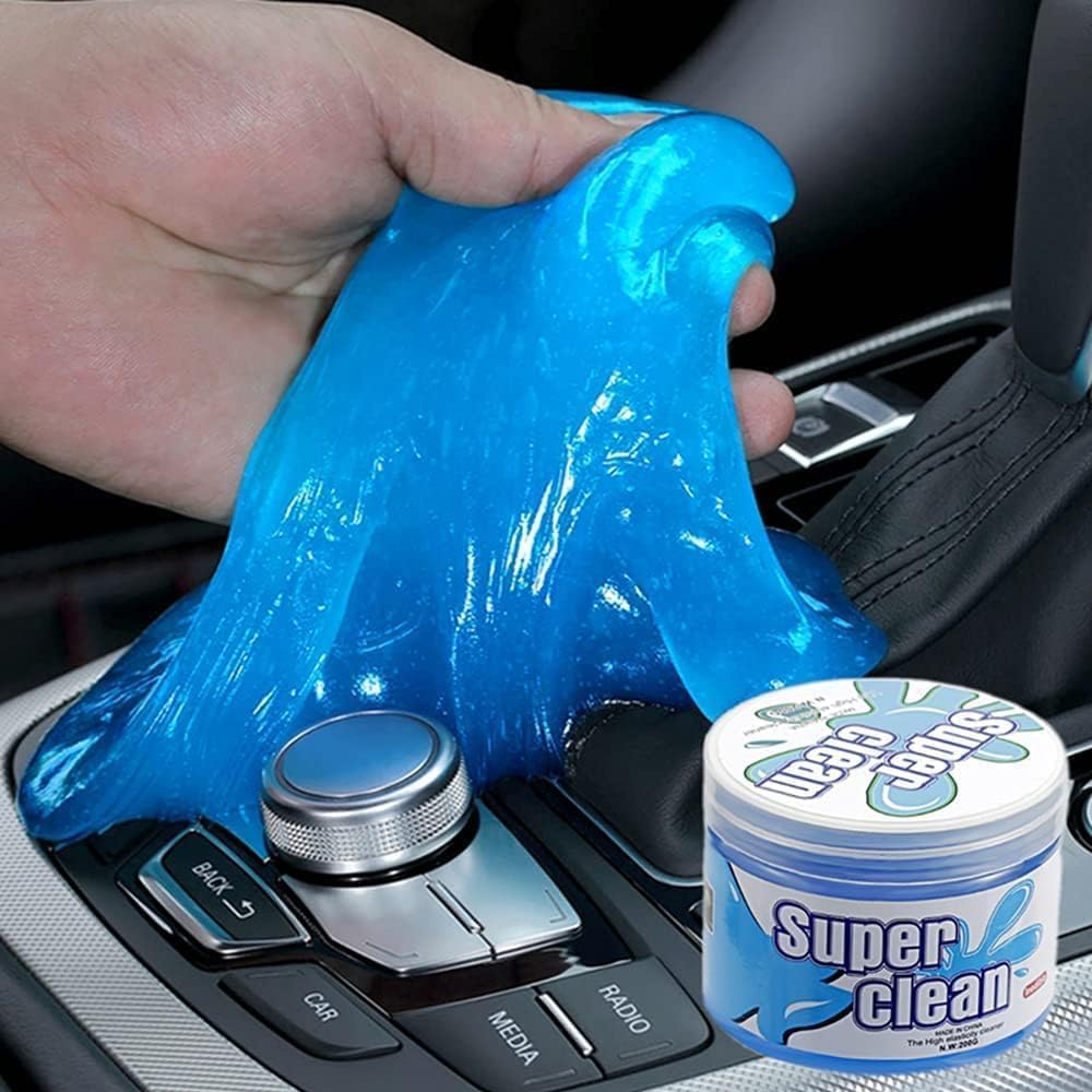 mcmola car cleaning gel, car detail tool cleaning gel, car interior putty cleaner, universal keyboard notebook cleaning gel magic cleaning mud 200g blue