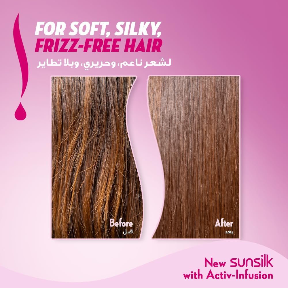 sunsilk shampoo, for weak & dull hair, strength & shine, with provitamin b5, argenine & coconut oil, 2 x 400ml