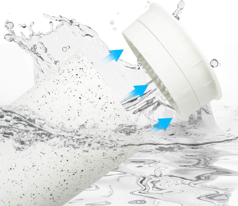 roshs universal freedom knife storage stand, multi functional knife block holder, pp resin round knife holder, unique design slot to protect blades detachable for easy cleaning (white snowflake dots)