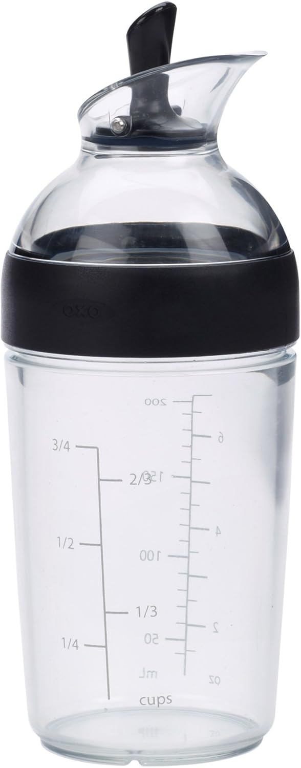 oxo good grips salad dressing shaker small black 1268980mlnyk, 200 ml