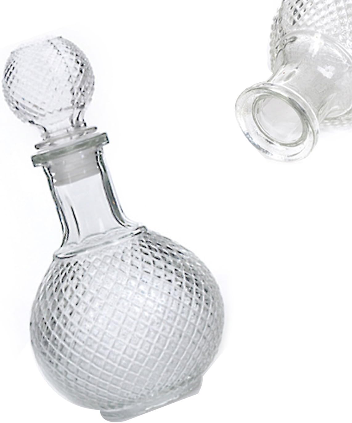 home bar 1000ml round ball shape whiskey wine beer water drinking glass bottle decanter with cap stopper