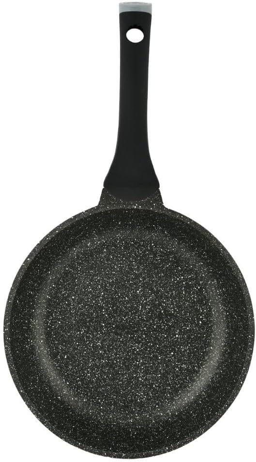 prestige essentials granite non stick set combo | 24cm + 28cm fry pan set | induction cookware set 2 pieces black