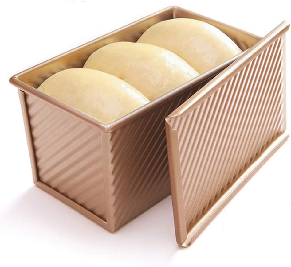 justdolife baking toast pan, justdolife loaf pan aluminum alloy bread baking mold kitchen baking mold toast box with lid for home kitchen baking