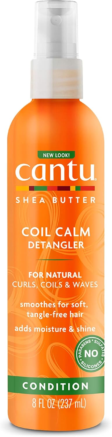 cantu shea butter for natural hair coil calm detangler, 237 ml