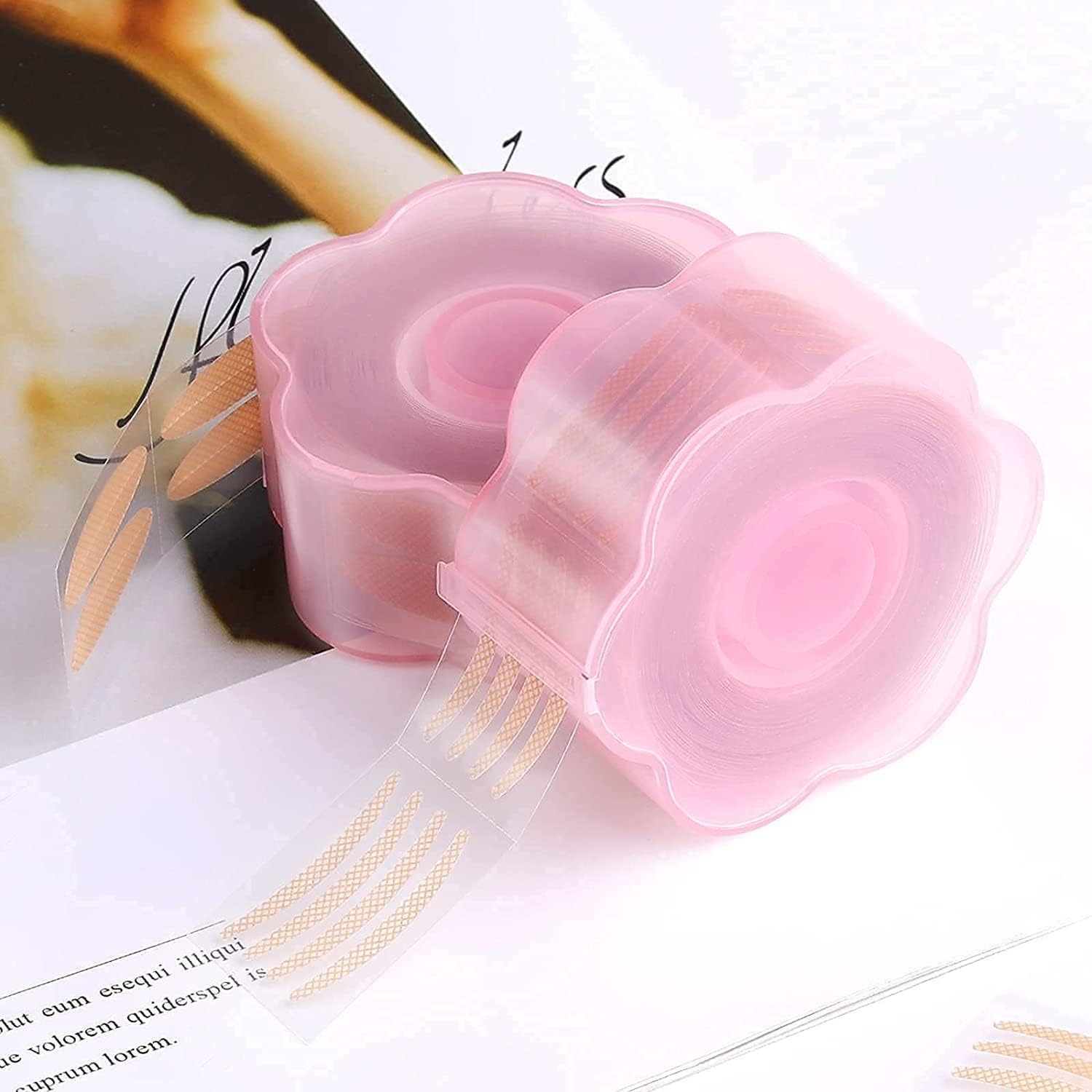 1200 pcs eyelid tape, droopy eyelid stickers, eyelid lift, invisible instant double eyelid strips, self adhesive eye tapes fiber for droopy mono eyelids, big eye tools with fork rods tweezers