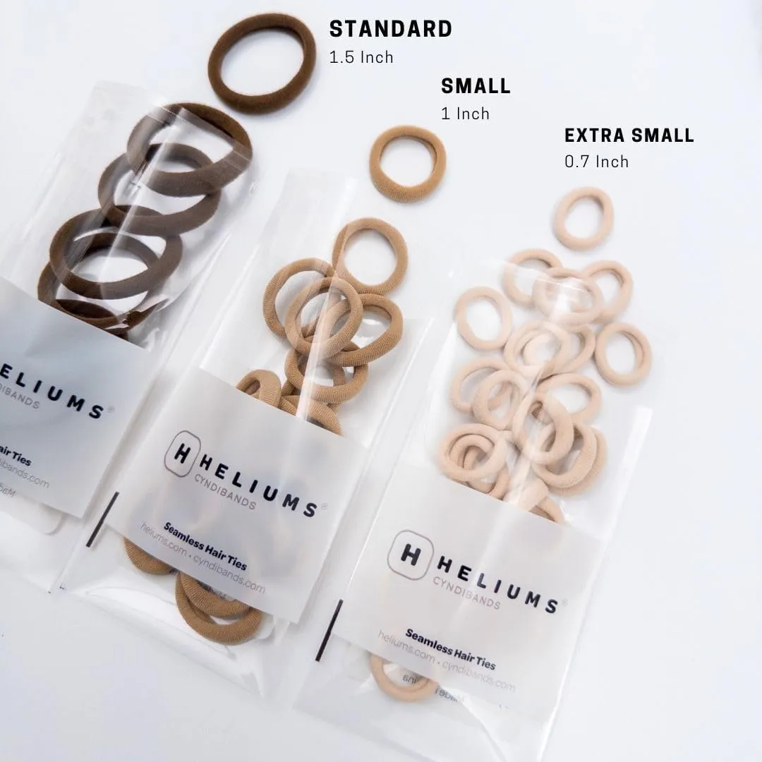 cyndibands black: soft and stretchy seamless elastic fabric no metal ponytail holders 12 hair ties (black)