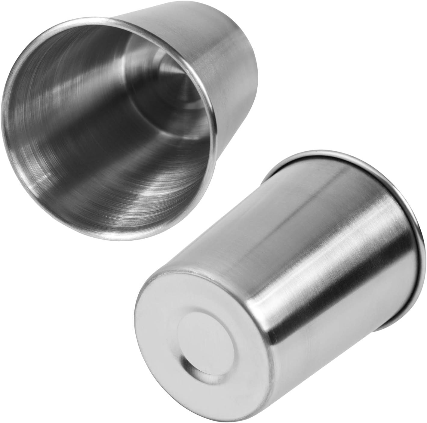 evermarket 6 pack 8 ounce 230ml stainless steel cups shatterproof pint drinking cups metal drinking glasses for kids and adults