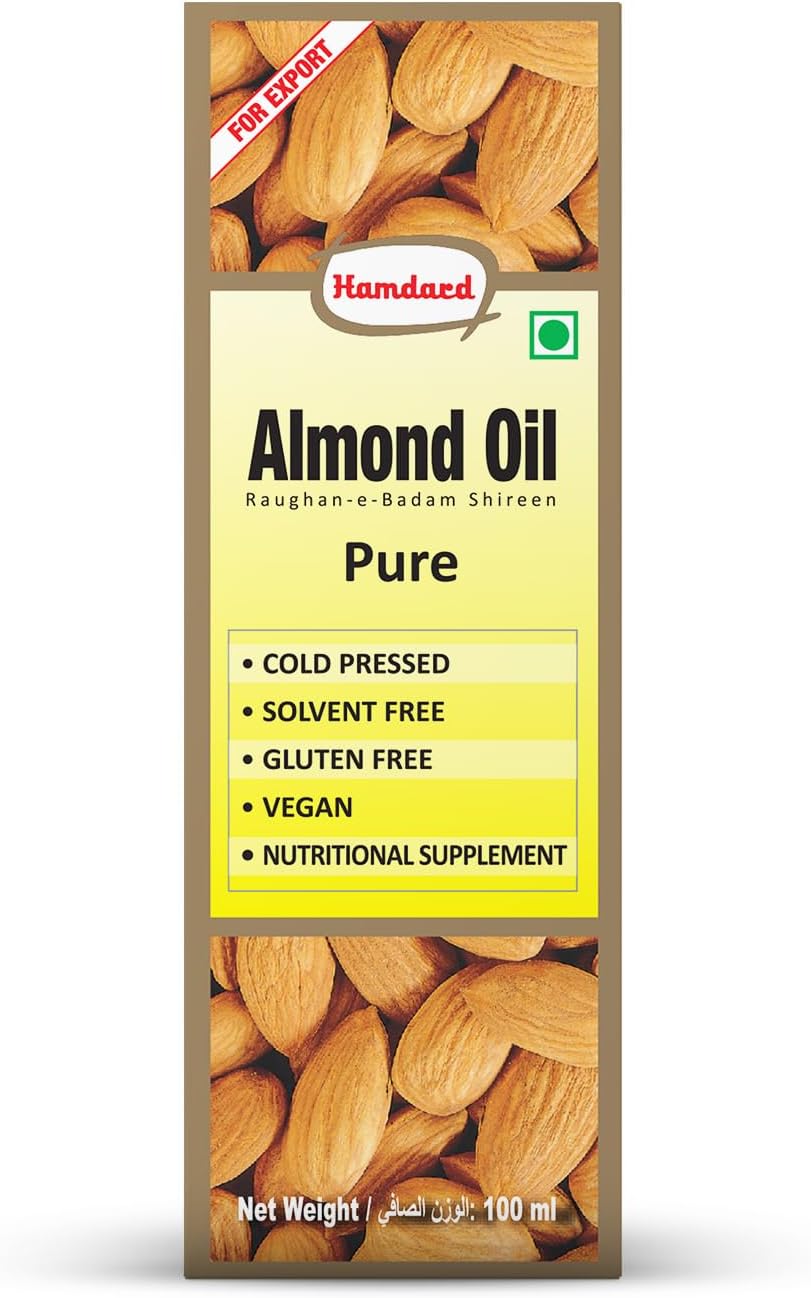 hamdard 100% pure almond oil (raughan e badam shireen) 100ml
