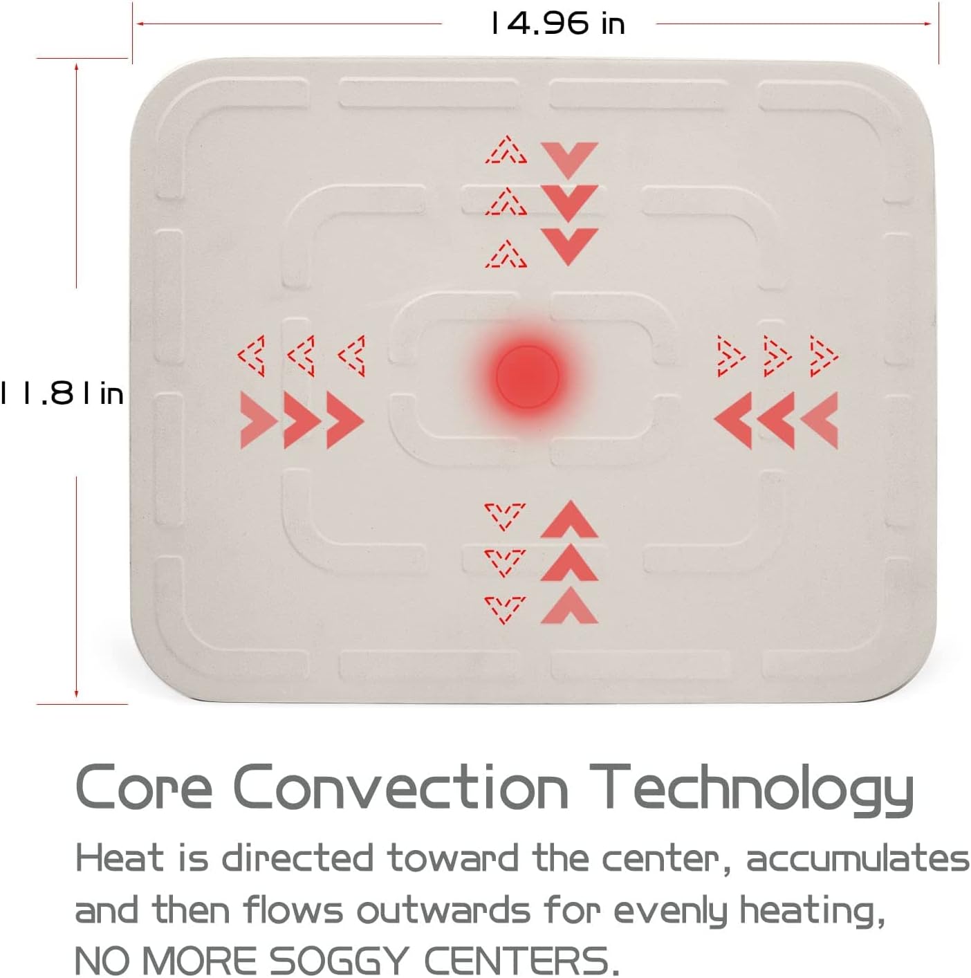 premify pizza stone set for oven and grill, large 15 x 12 inches square ceramic pizza grilling stone oven baking stone with serving rack