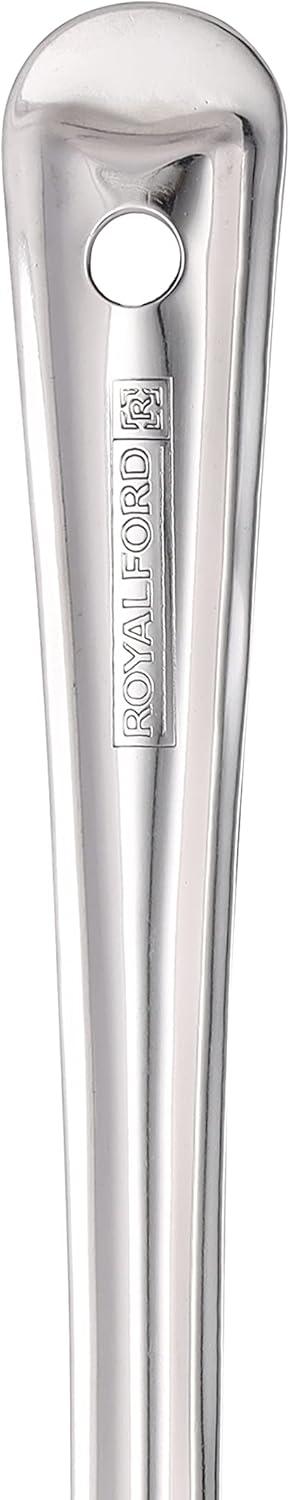 royalford 28 cm stainless steel basting ladle rf11482| ideal for cooking and serving food| premium quality ladle, food grade, elegant and lightweight design| silver